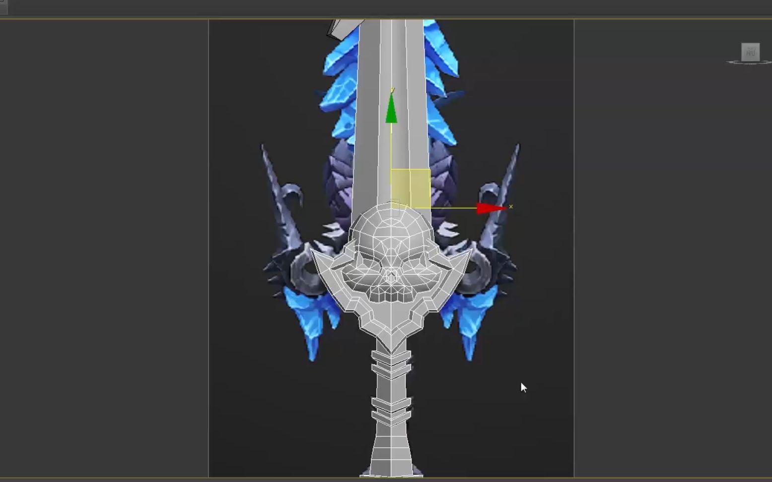 【3d游戏建模教程】骷髅剑5-3dmax建模教程