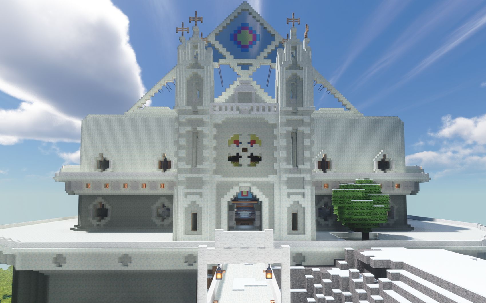 minecraft圣心大教堂悬崖上的天使神殿我的世界