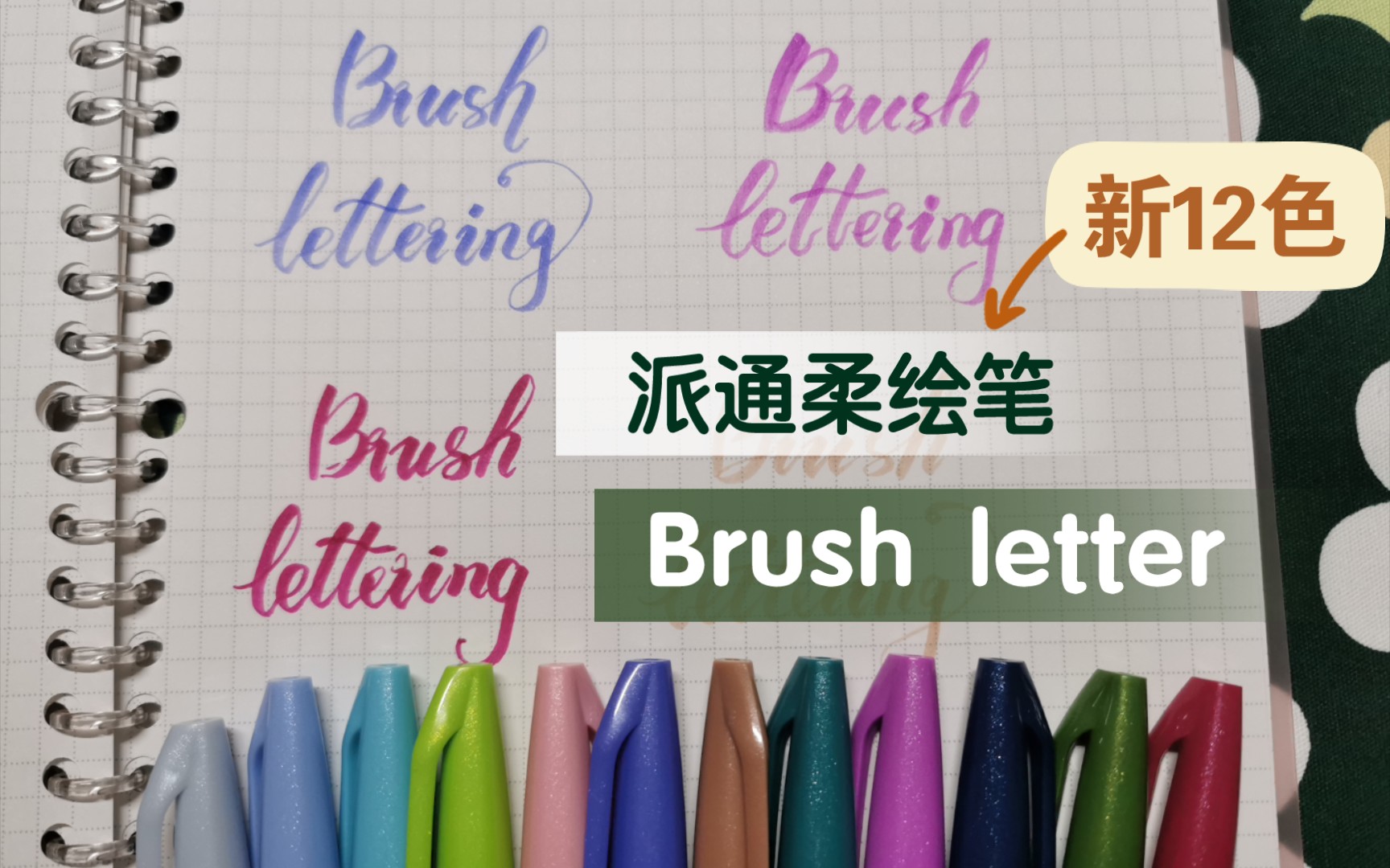 【软头笔试色】派通柔绘笔新款12色你pick哪支|brush letter哔哩哔哩bilibili