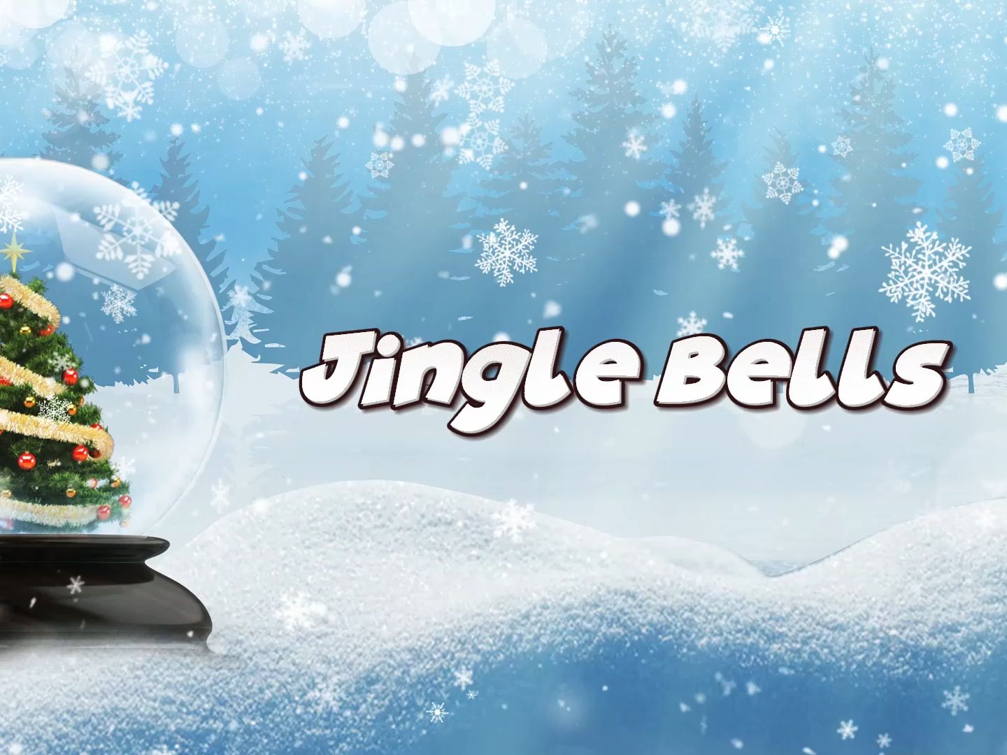 圣诞歌《jingle bells》歌曲伴奏背景视频 学英文歌 演唱素材 led大