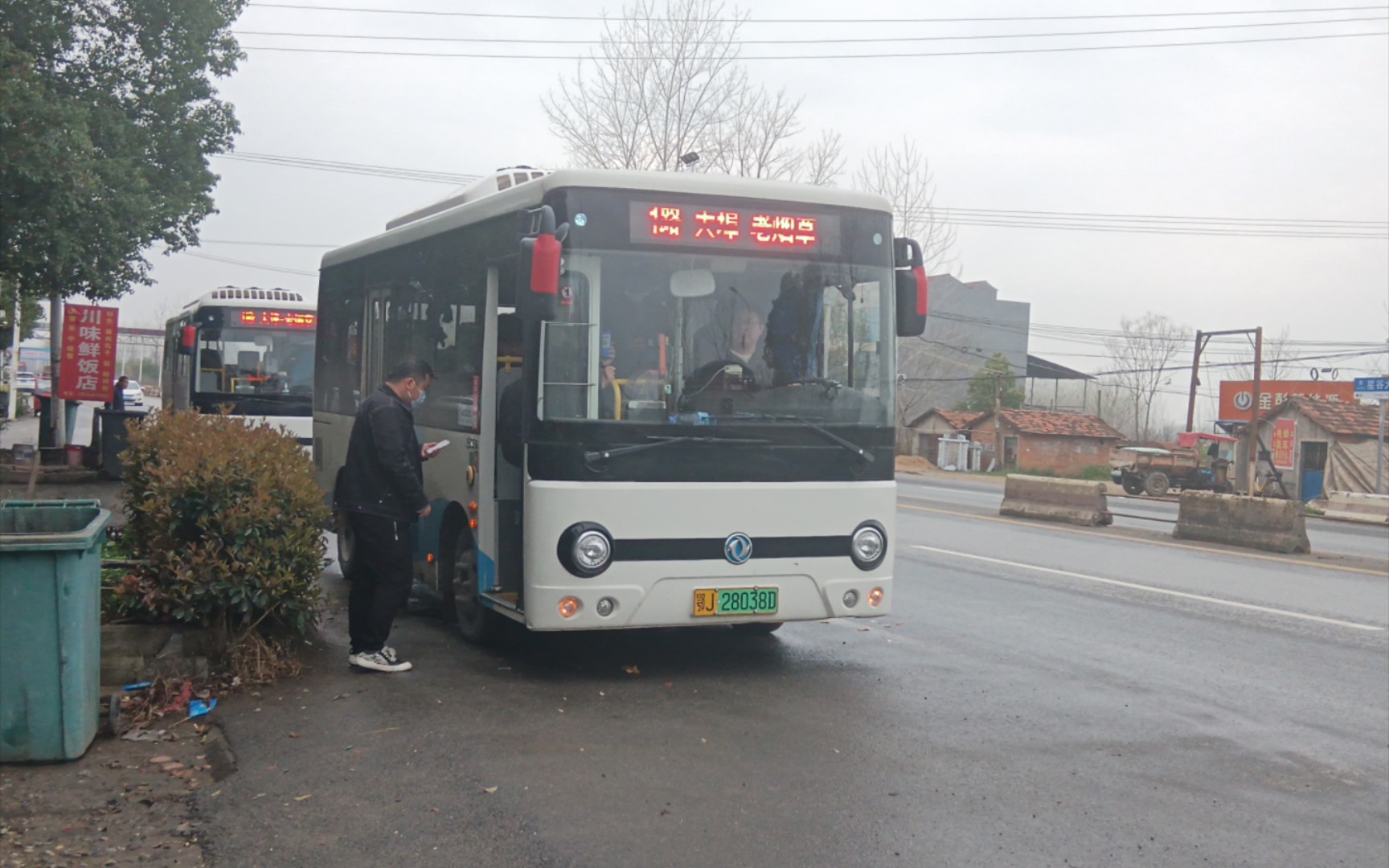 【黄冈公交pov】黄冈团风公交1路原声原速前方展望 大埠→老烟草