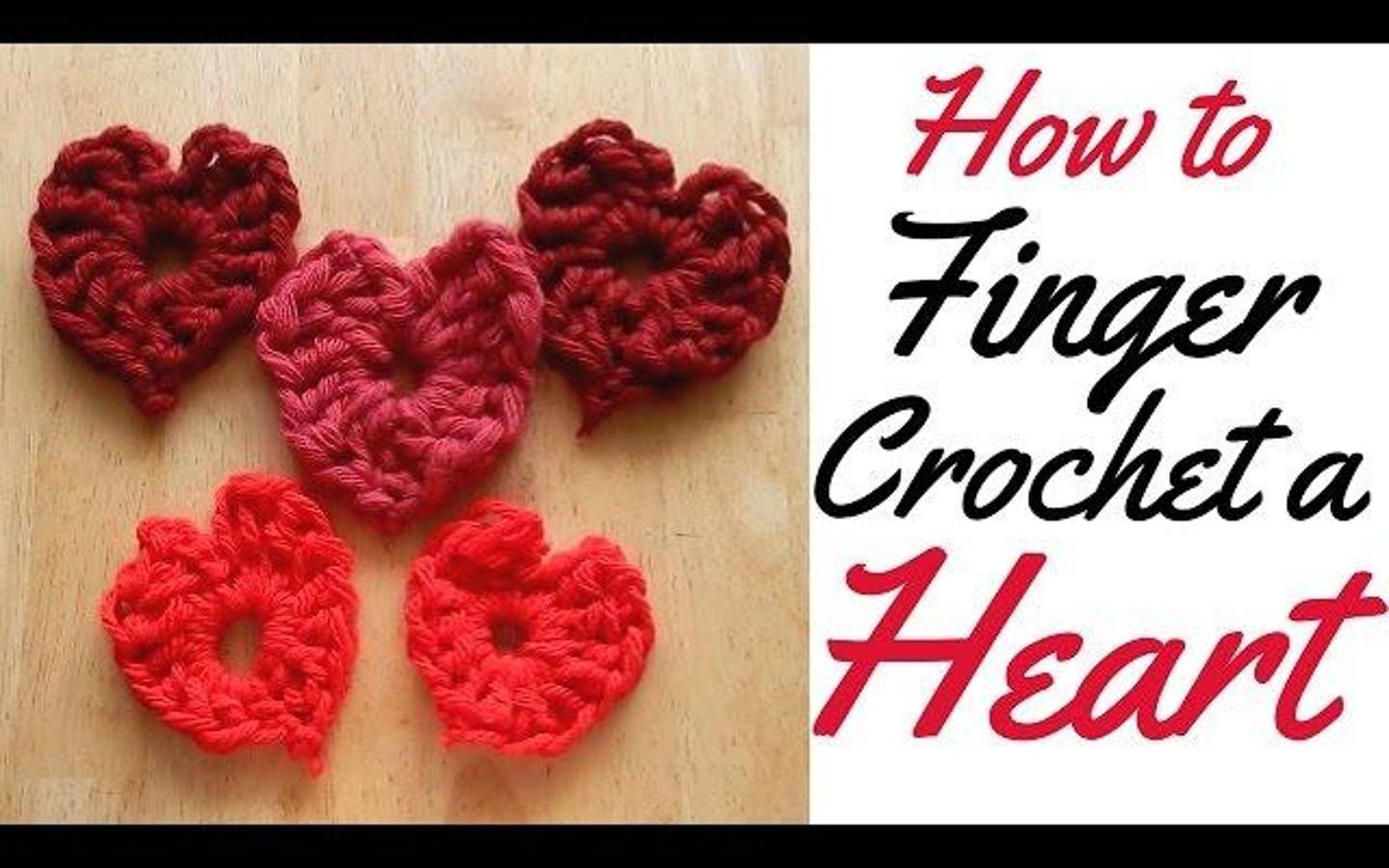 如何用手指钩针编织爱心-完整教程