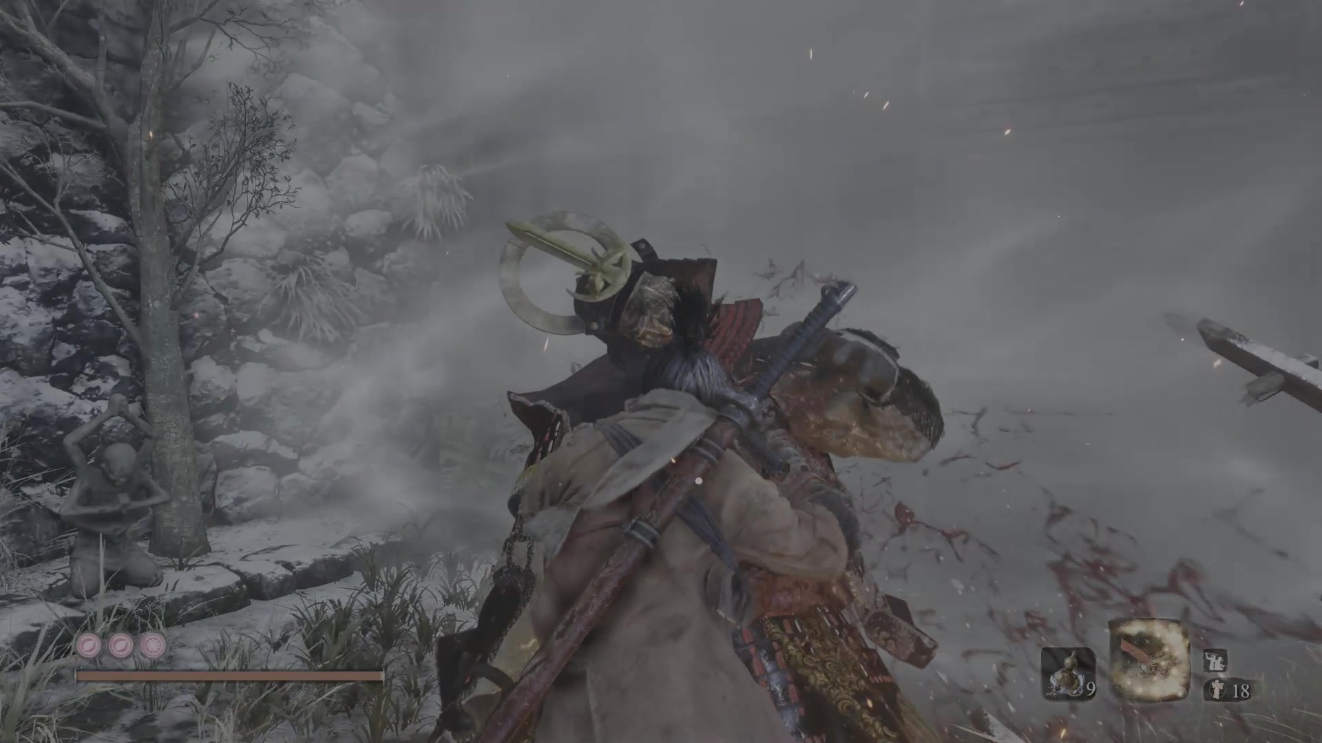 只狼七本枪鬼庭主马雅次超简单打法差点无伤qaq