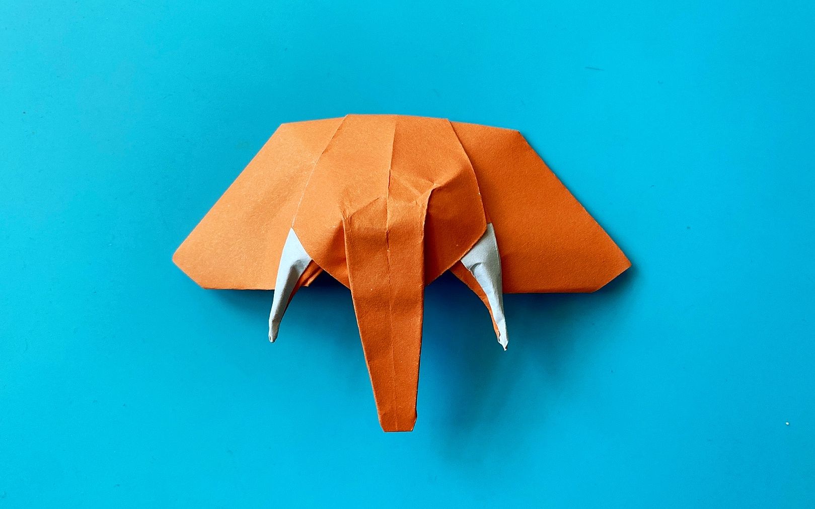 教你折纸大象头,简单易学,生动形象
