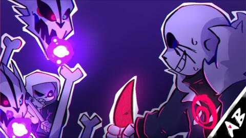 Canon) Killer! Sans VS Hyper Dust! Sans (OCs) [Battle  Animation]_哔哩哔哩bilibili