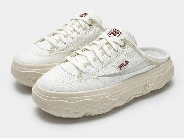 斐乐(fila)官方女鞋rock mule复古帆布鞋2024秋季新款休闲鞋运动鞋 微