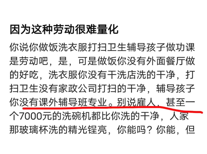 为什么家庭主妇不能换算工资来体现价值?专业性可能差一些,但覆盖面广.哔哩哔哩bilibili