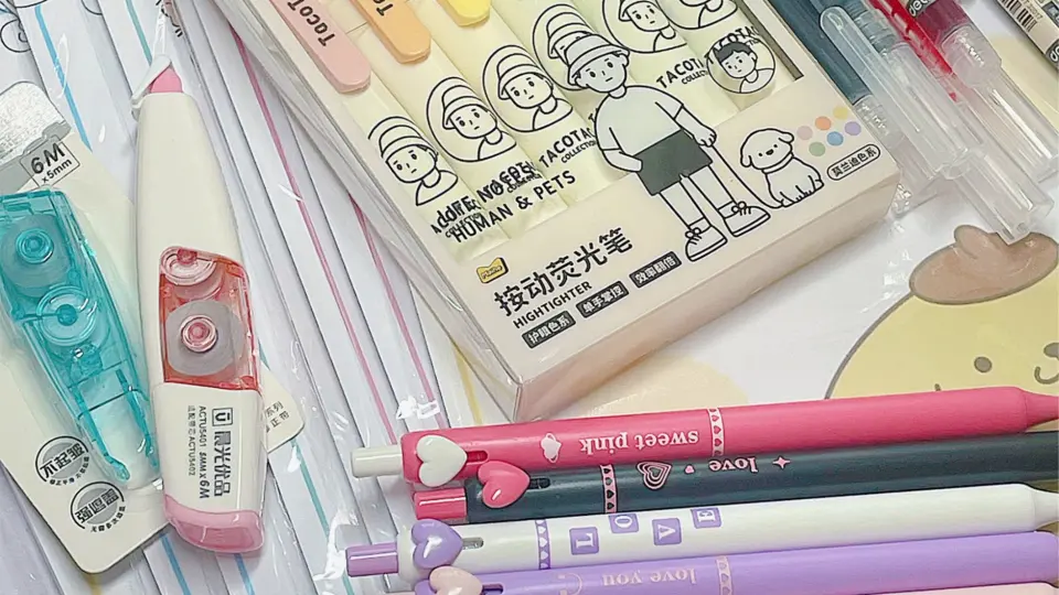 Aesthetic Japanese and Korean stationery