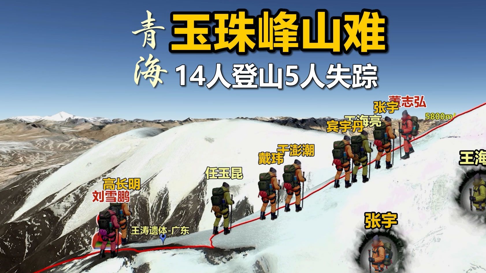 青海玉珠峰山难详解，14人登山5人失踪，今年再增三人