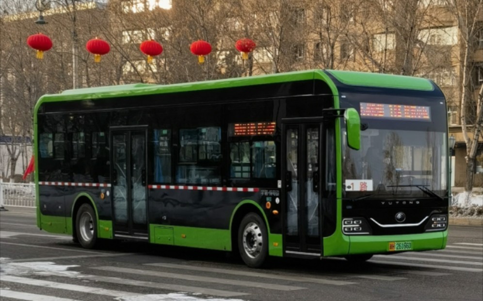 (花开忘忧号)北屯市1路公交车下行pov(建安小区-污水处理厂)宇通宇威