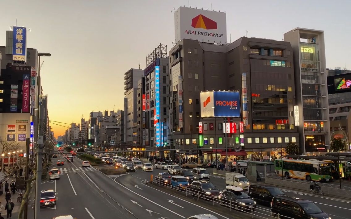 【超清日本】漫步傍晚时分的东京墨田区 锦糸町駅 (1080p高清版)