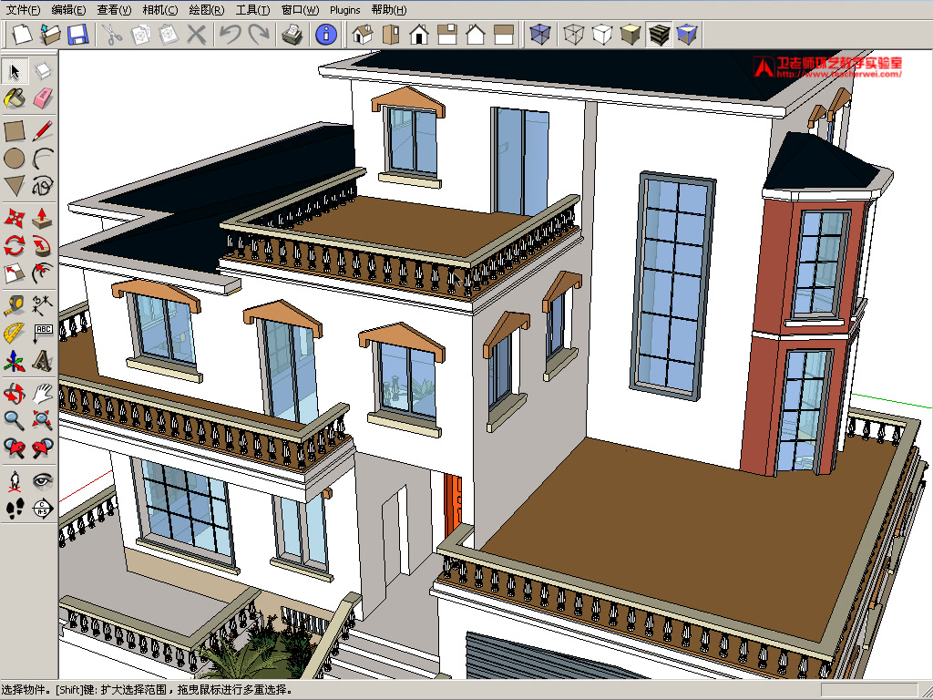 SketchUp教学视频03.SketchUp建立建筑模型哔哩哔哩bilibili