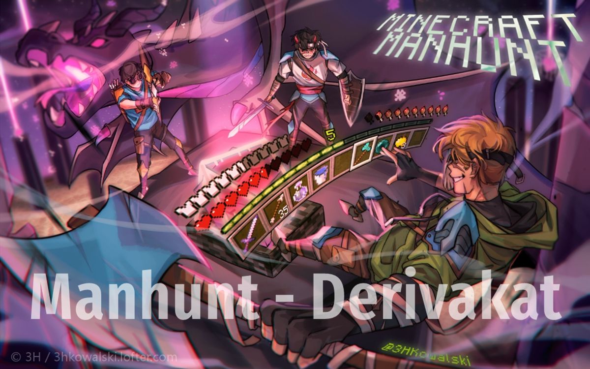 [图]【MCYT/混剪/双语字幕】Manhunt（Derivakat x Yuki x Cartian）