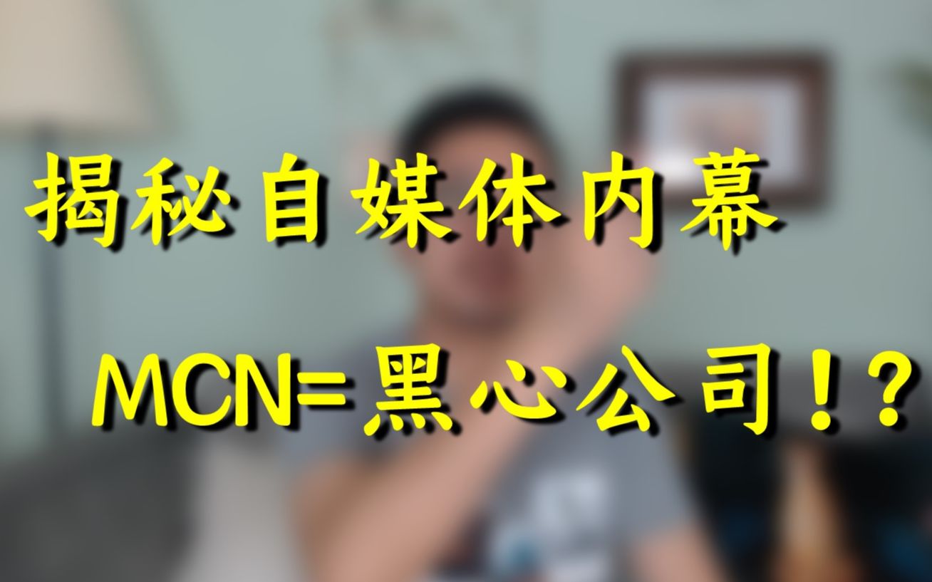 【老司机揭秘自媒体内幕】网红为何频繁对线MCN?哔哩哔哩bilibili