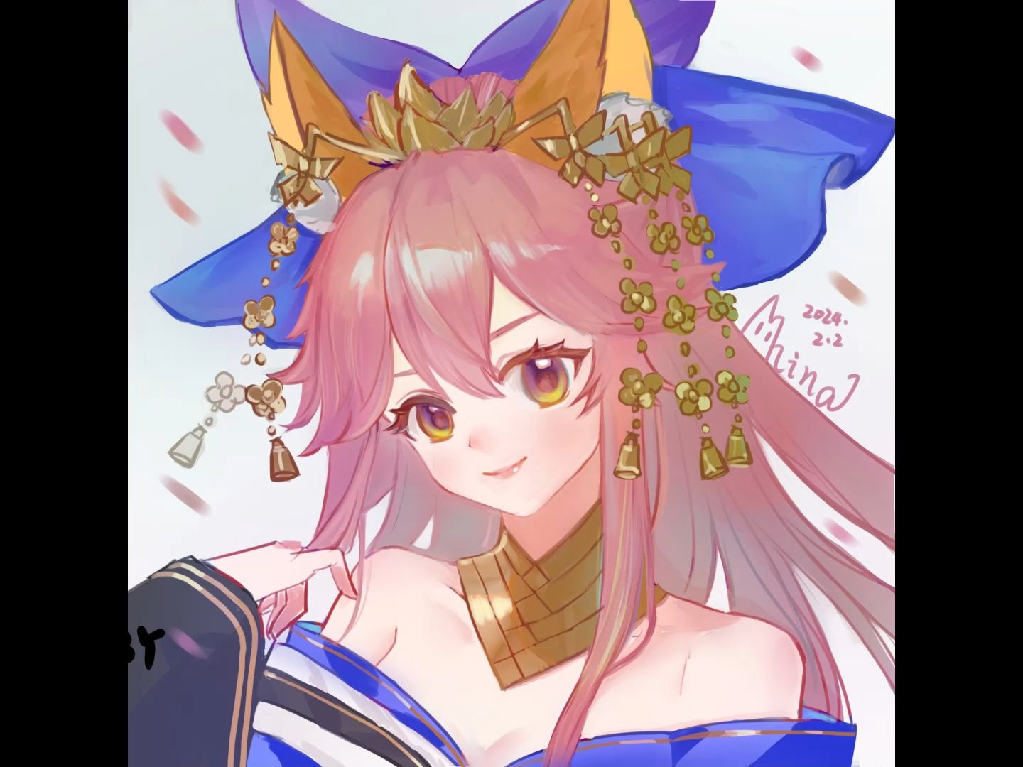 【板绘跟练004原速记录版】fgo玉藻前~绘画过程记录 || 教程来源:ichi