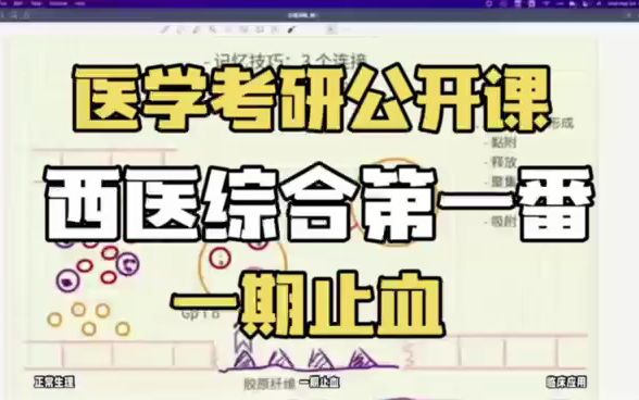 [图]【医学考研完整版课程】1-西医综合 一期止血 （持续稳定更新中...）