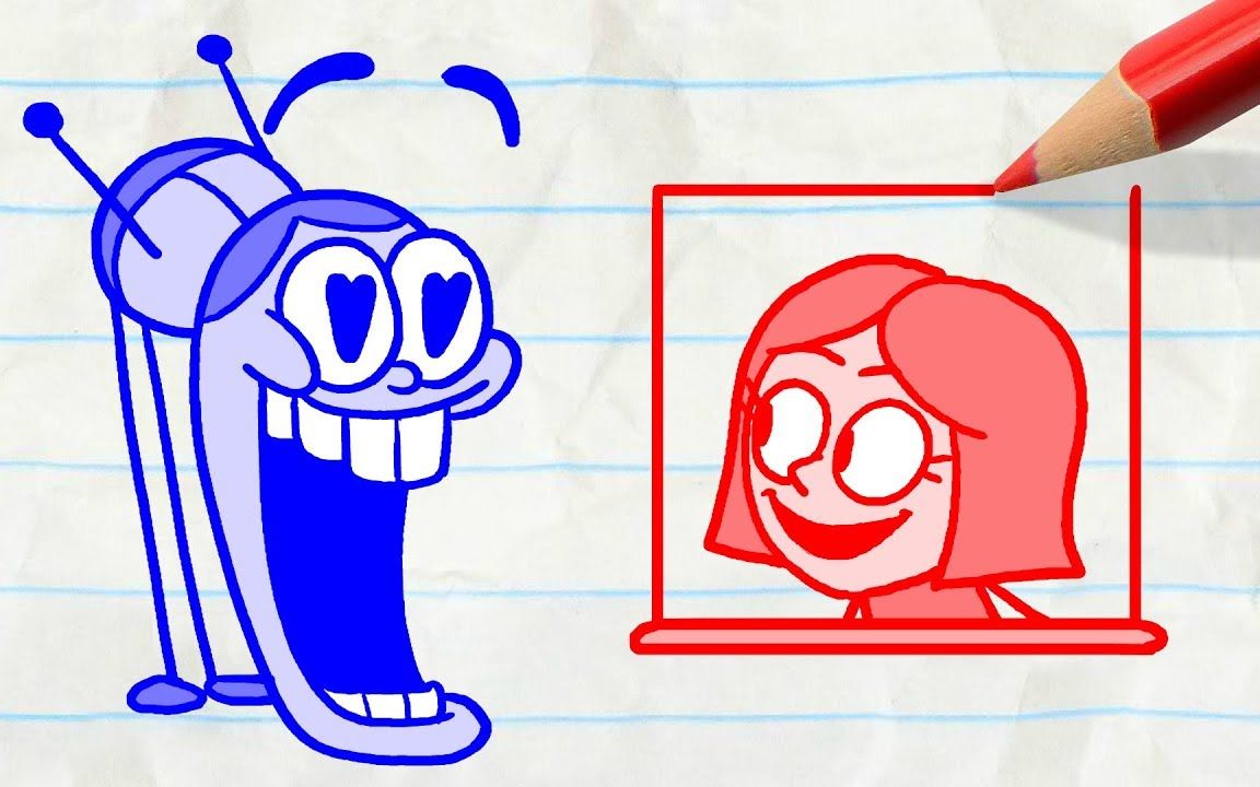 【pencilmation】铅笔小人跋山涉水见女神,一个香吻定终身_哔哩哔哩