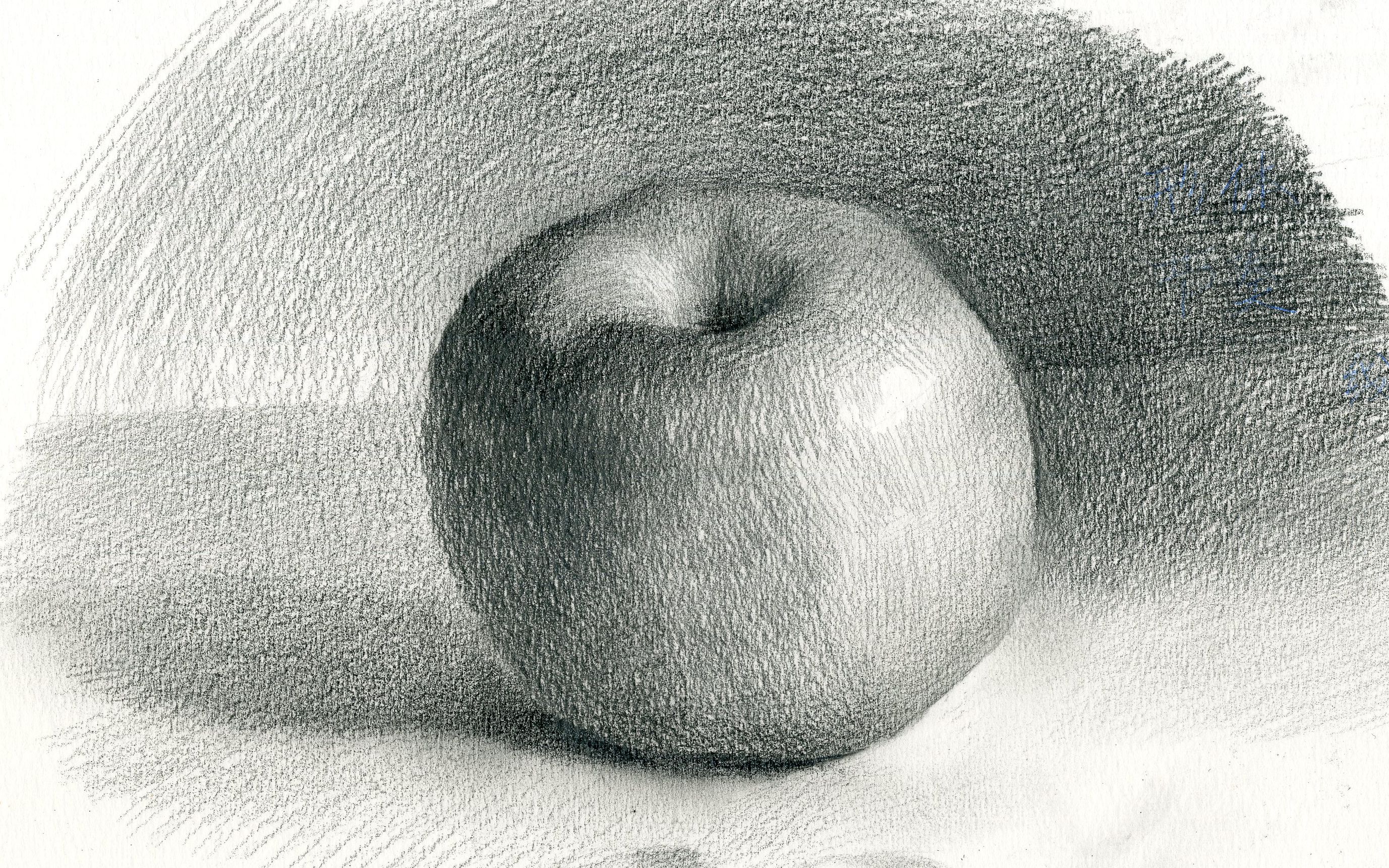 如何更客观地画一个素描苹果