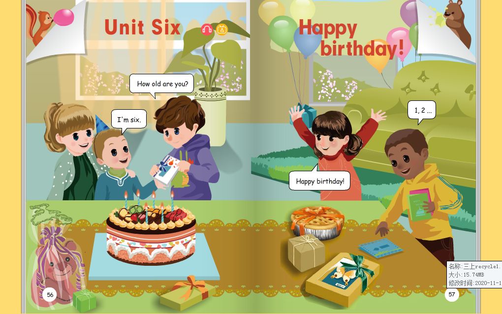 [图]PEP三年级上册 Unit6 Happy birthday!