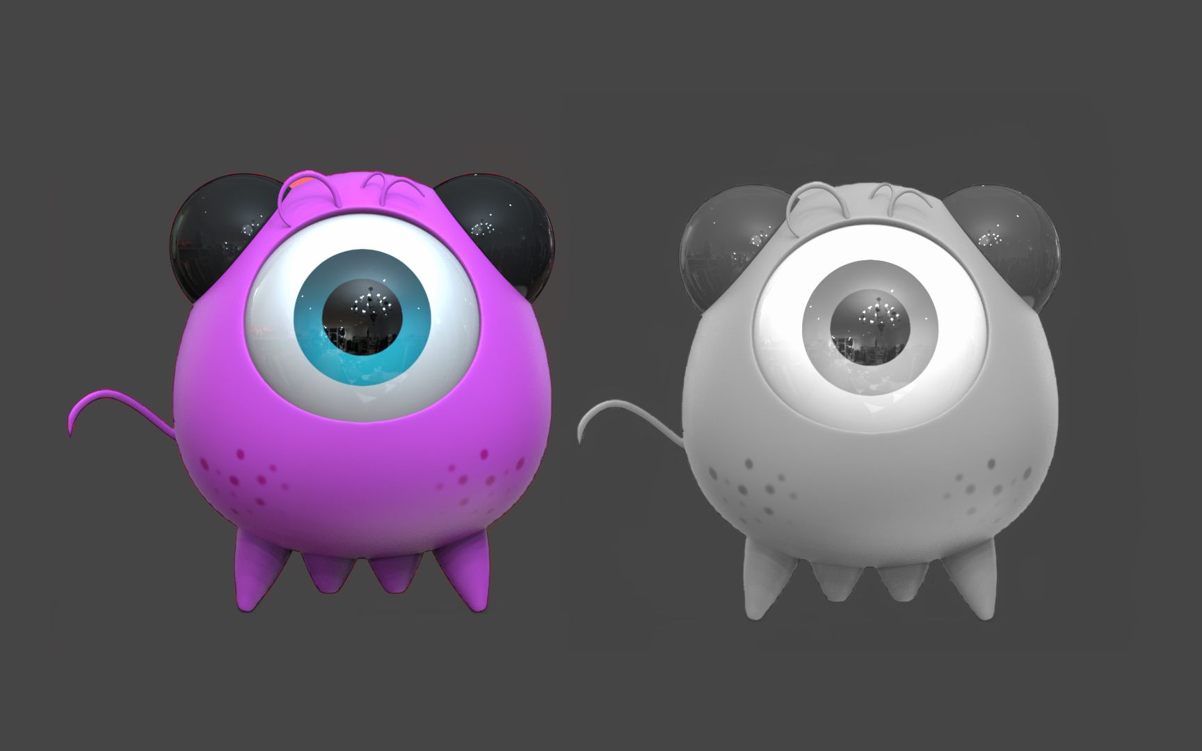 【zbrush手办建模】10分钟建模一个价值198的手办外包(大眼小怪兽手办