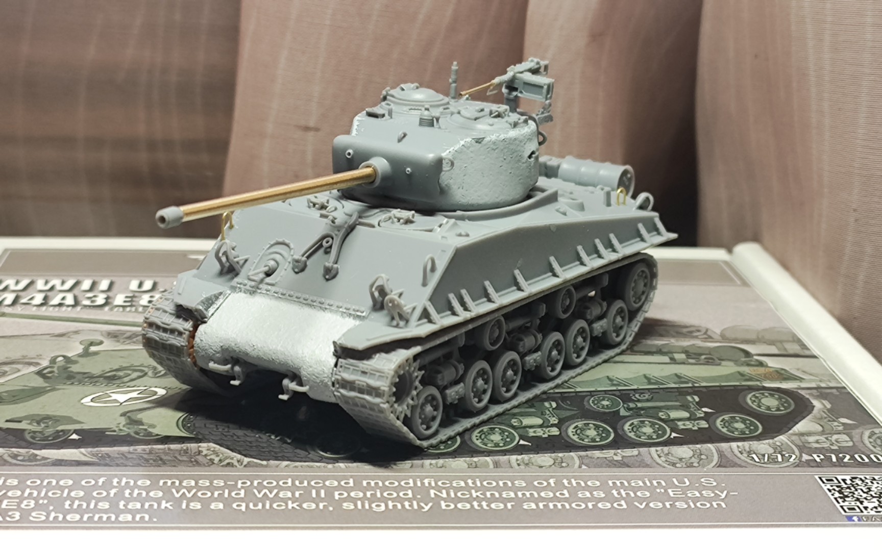 【模型测评】凯旋模型 1/72 谢尔曼 m4a3e8 中型坦克3d打印模型