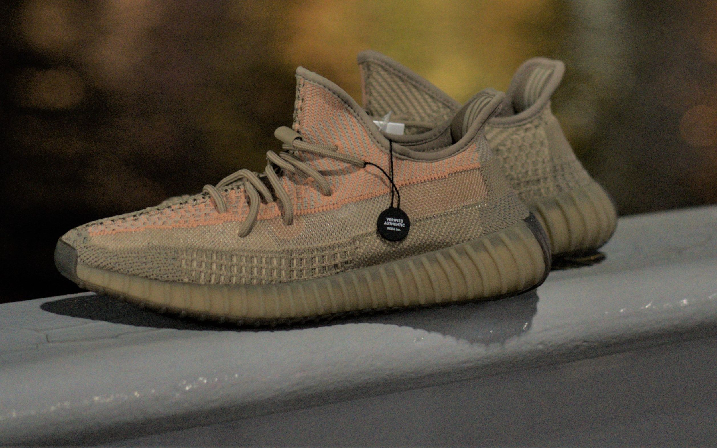 yeezy 350 v2 脏橙 sand taupe 开箱