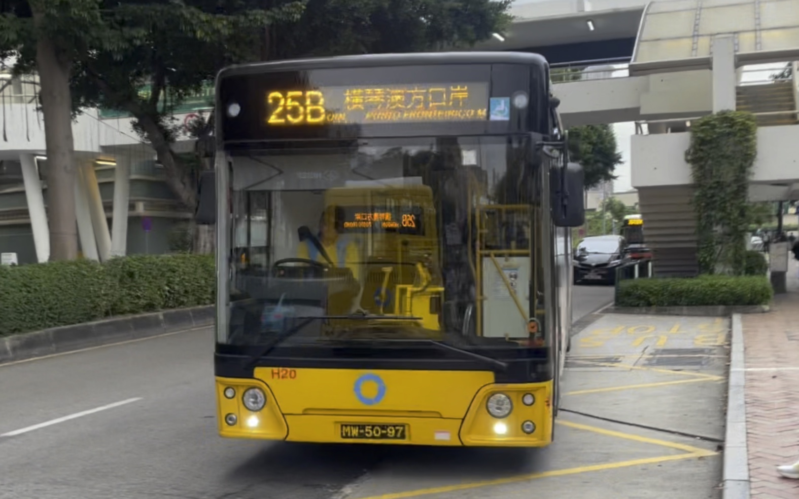 【原声原速pov】【澳门柴油巴士】25b路线加班车车内展望