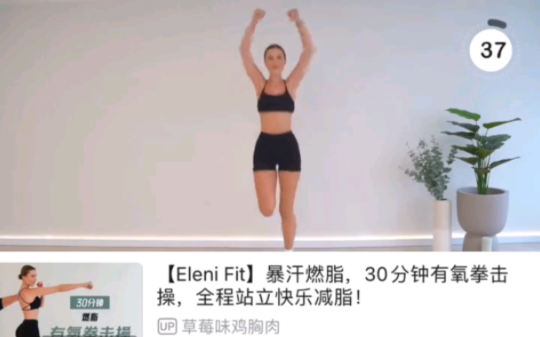 第一次尝试eleni姐的30分钟有氧拳击操 空腹跟练太爽了!!哔哩哔哩bilibili