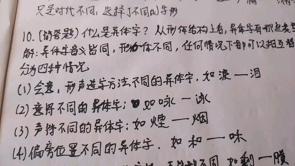 异体字和异体字的形体分类哔哩哔哩bilibili