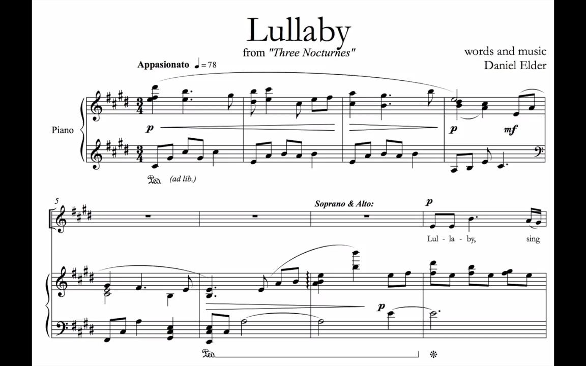 [图]【合唱】Lullaby-Daniel Elder-Westminster Choir