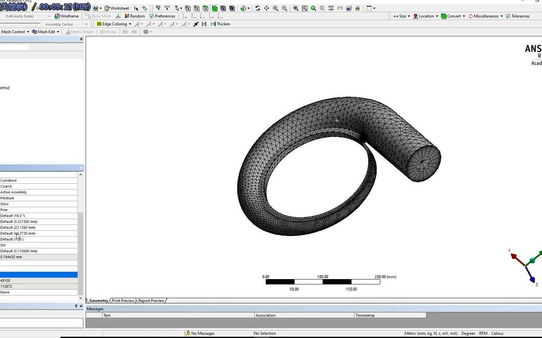 ANSYS Mesh10 涡管网格划分哔哩哔哩bilibili