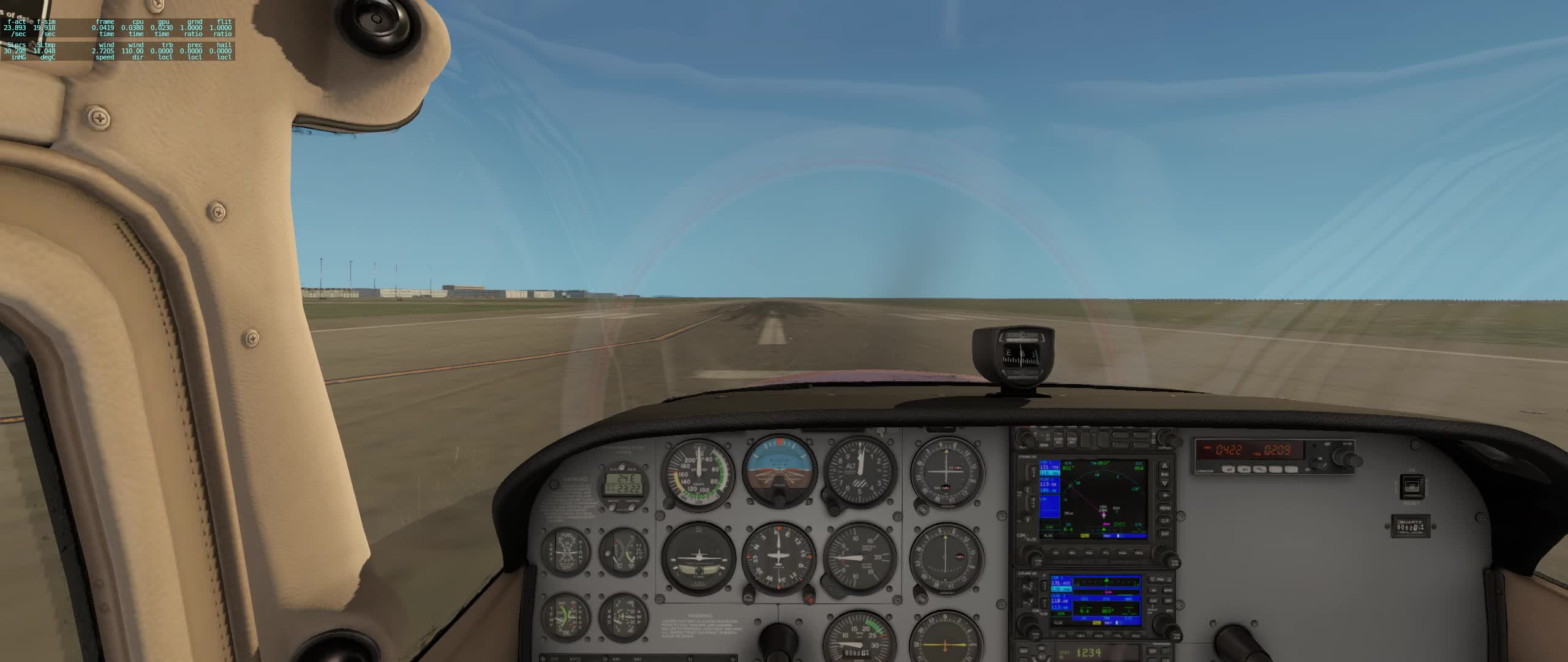 xp11-c172-zshc-杭州萧山国际机场-本场五边