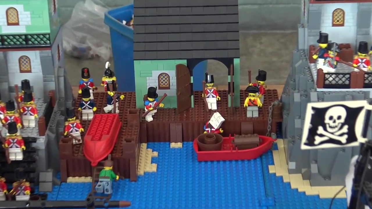 乐高moc作品帝国港口的海盗入侵