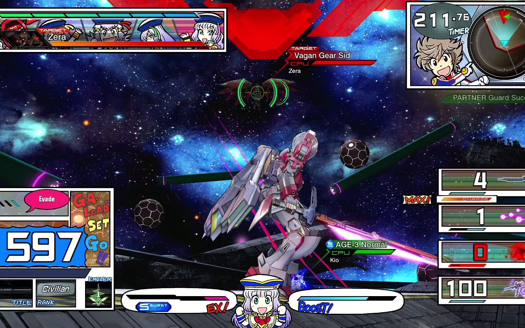 高达exvsmbon极限高达type.塞西亚纯boss战cpu