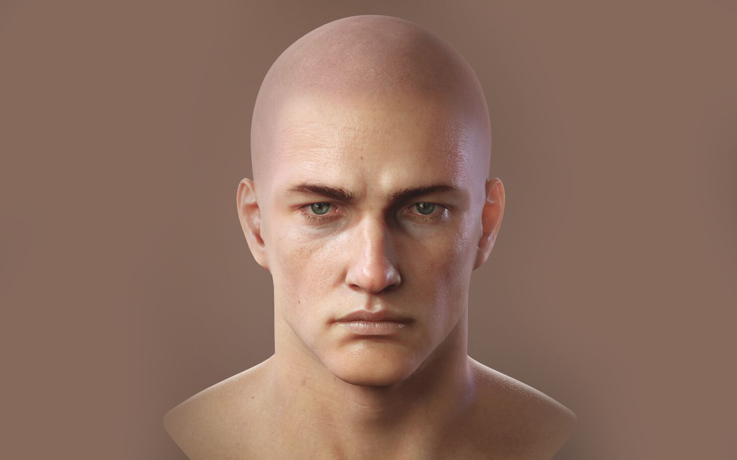 游戏男性角色建模,maya零基础制作人物头部模型完整演示