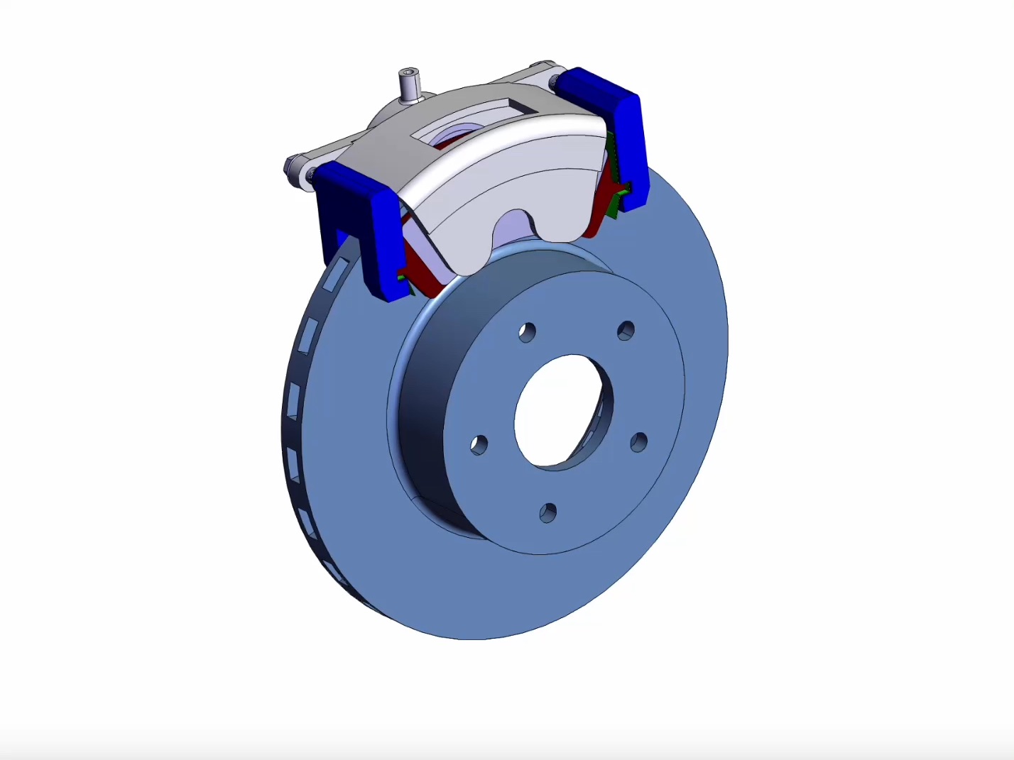 机械设计分享-浮钳盘式制动器设计图纸三维catiav5r21带参 cad 说明