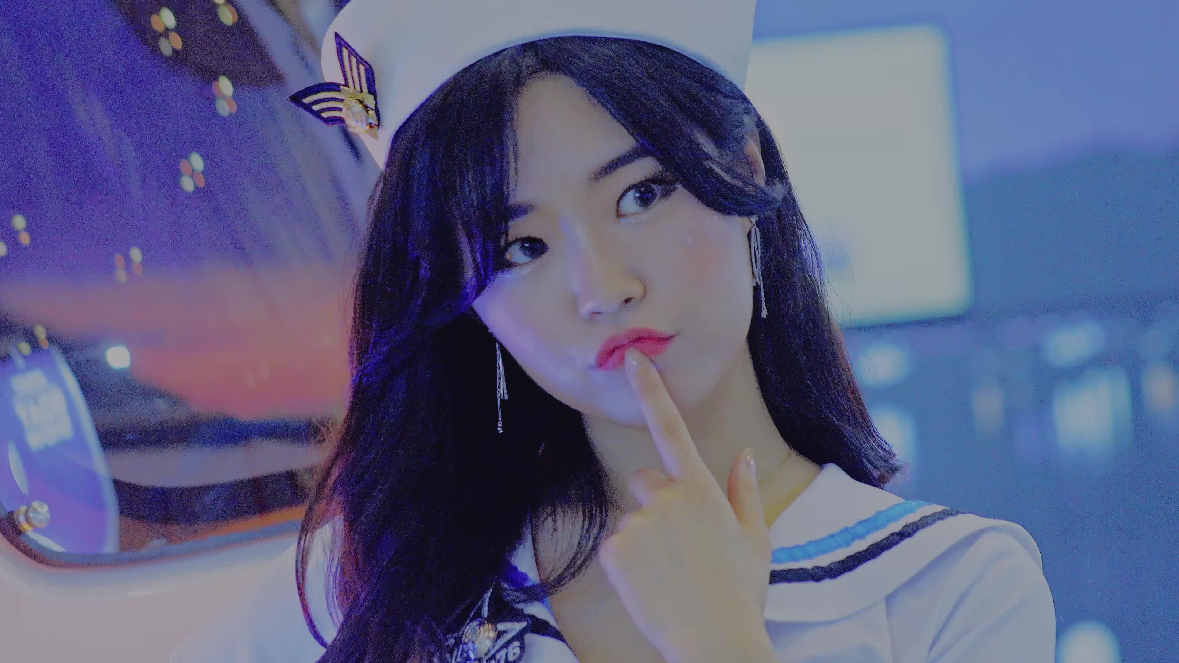 2021韩国釜山国际游艇展美女模特洪智恩4k超清饭拍秀