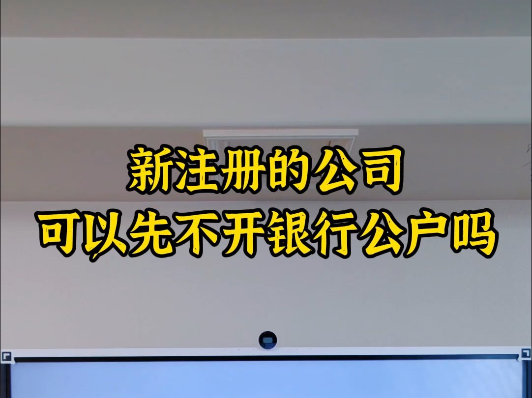 新注册的公司可以先不开银行公户吗哔哩哔哩bilibili