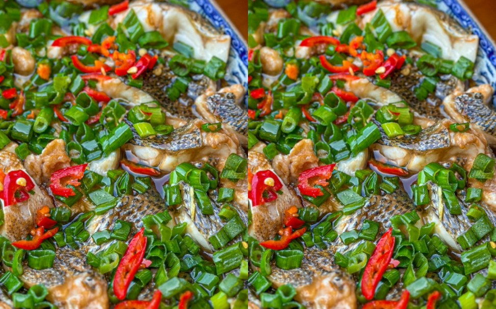 乡村美食打卡清蒸福寿鱼