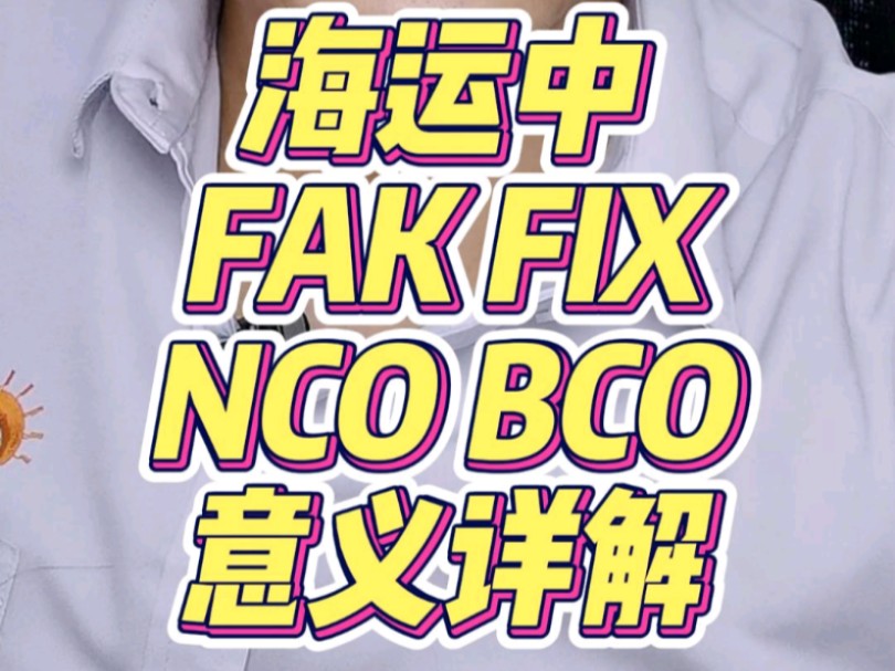 海运费中FAK FIX NVO BCO的意义#海运费#出口#货代#外贸分享#创业#外贸知识#外贸#freight#shipping哔哩哔哩bilibili