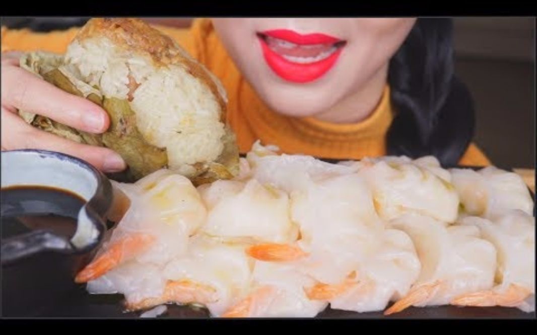asmr-荔枝姐的松露油浇虾饺和炒饭饮食秀_哔哩哔哩 (゜-゜)つロ 干杯