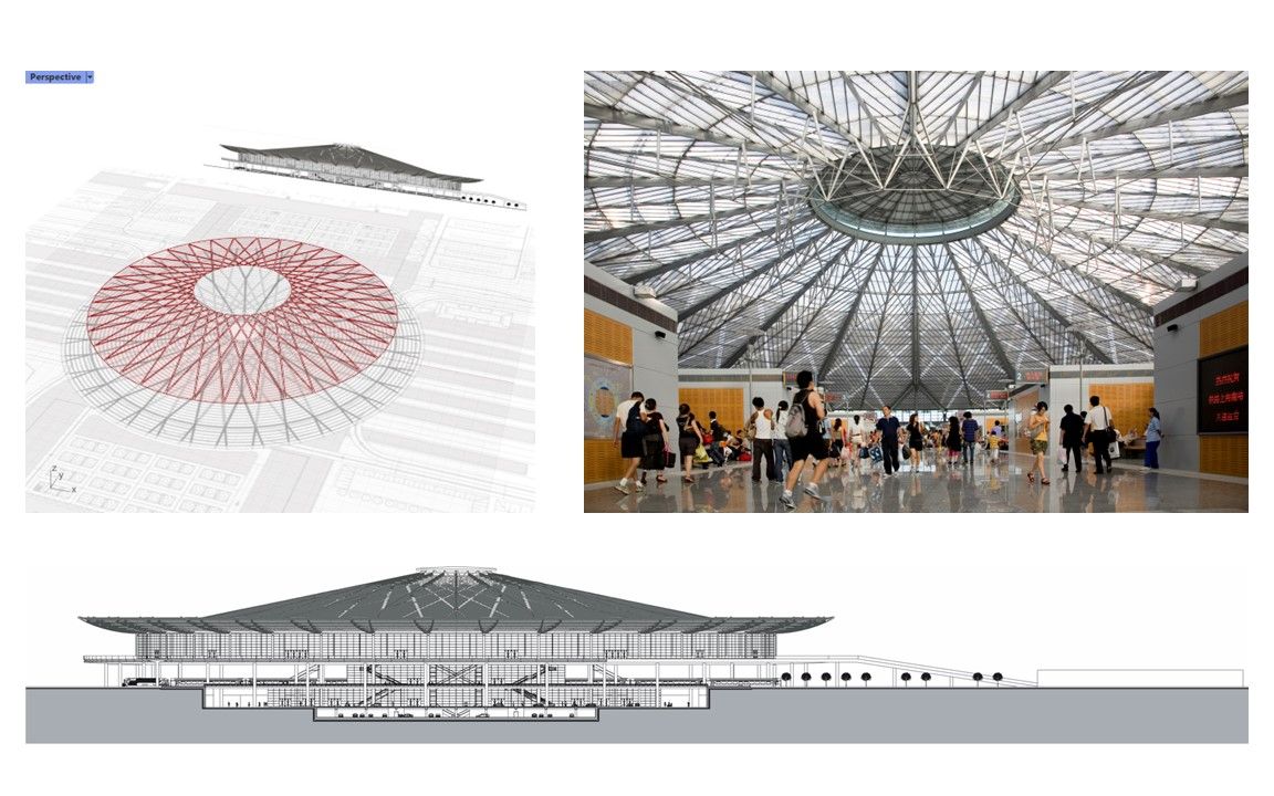 [图]Grasshopper建模，上海南站（玻璃分隔，案例完结篇上）