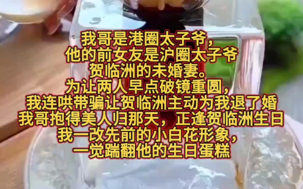 我哥是港圈太子爷,他的前女友是沪圈太子爷贺临洲的未婚妻.为让两人早点破镜重圆,我连哄带骗让贺临洲主动为我退了婚.我哥抱得美人归那天,正逢贺...