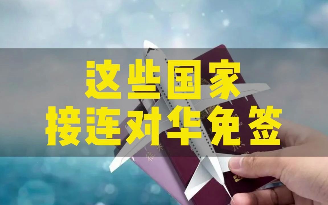 经贸往来更便利!这些国家接连对华免签,直航也在加密哔哩哔哩bilibili