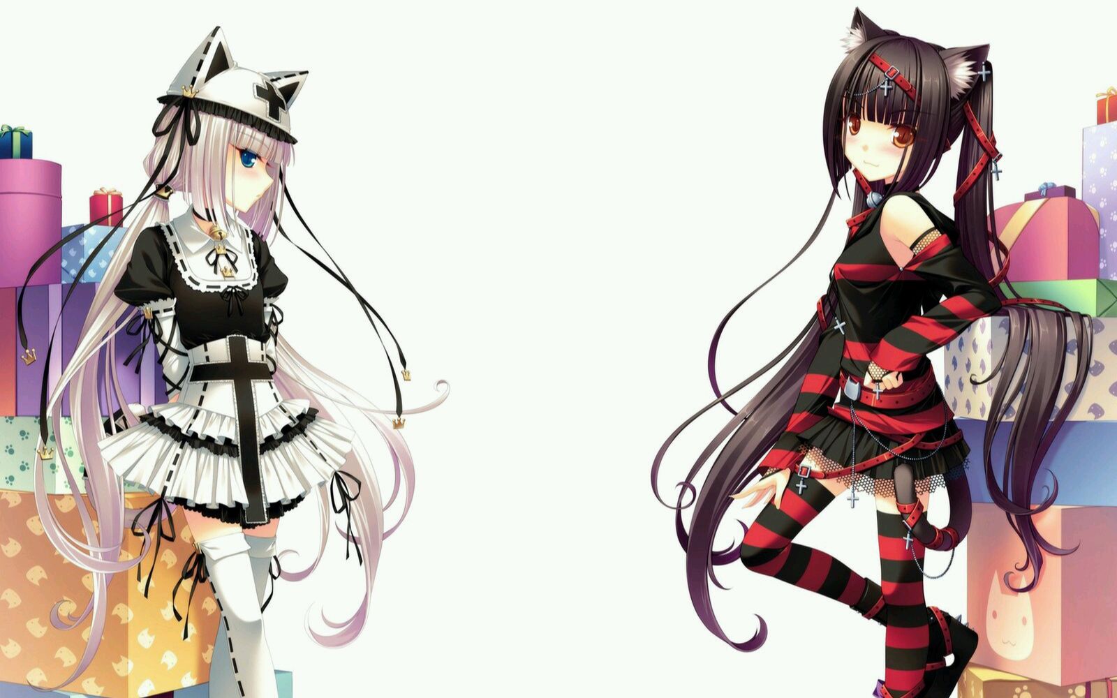 1080pova巧克力与香子兰卖萌的样子喵