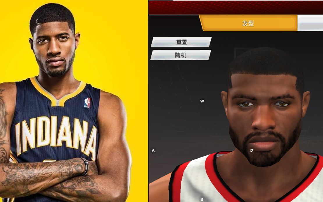 nba2k20这才是全网最像乔治捏脸没有用面补