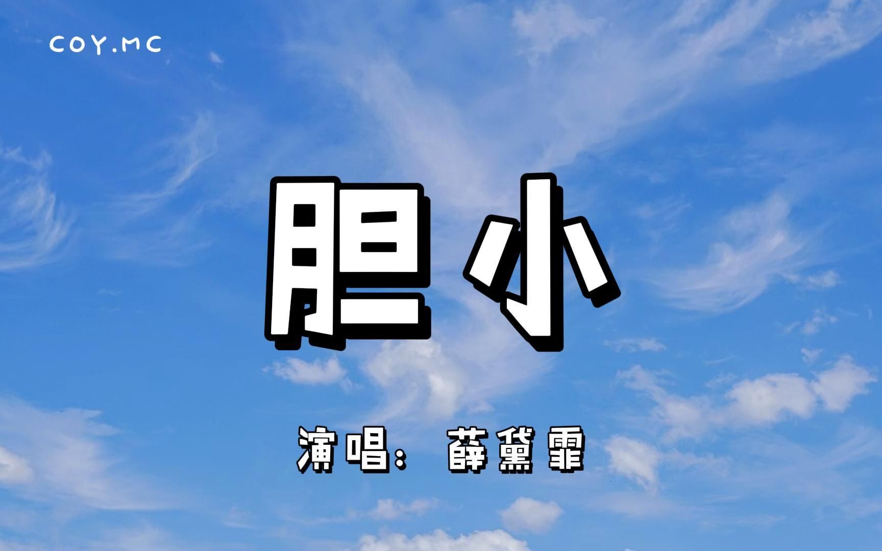 胆小  薛黛霏『我突然胆小的害怕听雨 那声音像我的哭泣』(动态歌词/Lyrics Video)哔哩哔哩bilibili