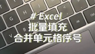 没法往下拉？批量填充合并单元格序号 #excel