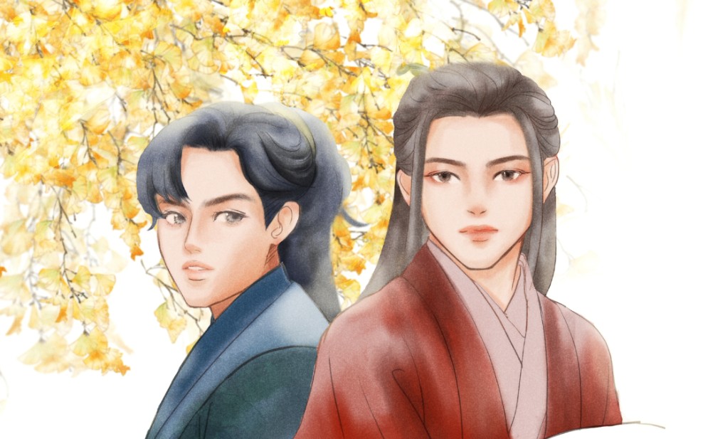 三画csp板绘上色古风山河令周子舒温客行,颜值即正义,努力想画好然