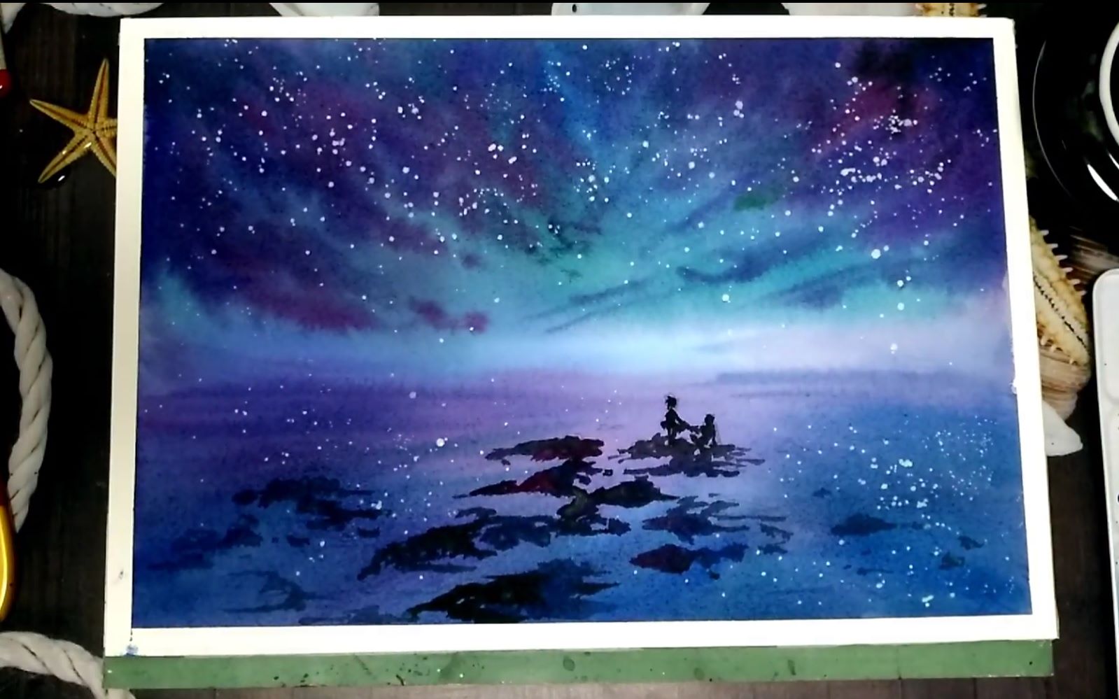 唯美动漫星空水彩ralph的手绘尝试